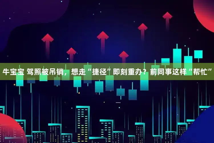 牛宝宝 驾照被吊销，想走“捷径”即刻重办？前同事这样“帮忙”