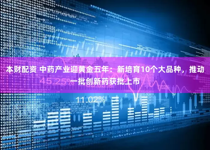 本财配资 中药产业迎黄金五年：新培育10个大品种，推动一批创新药获批上市